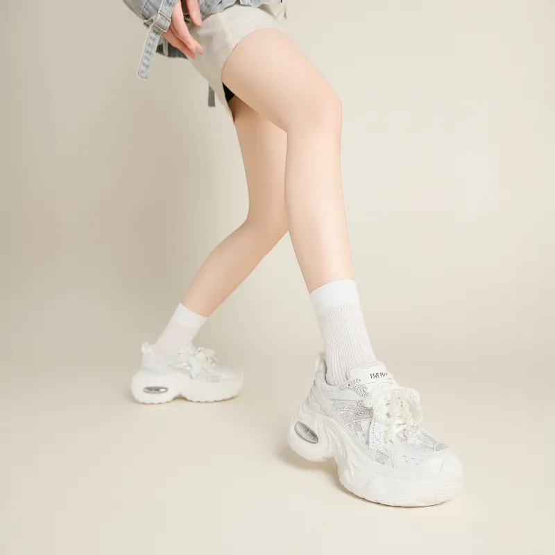 FIVE PLUS Cushioning, Slip Resistant, And Abrasion Resistant Low Top Chunky Sneakers Women's-2