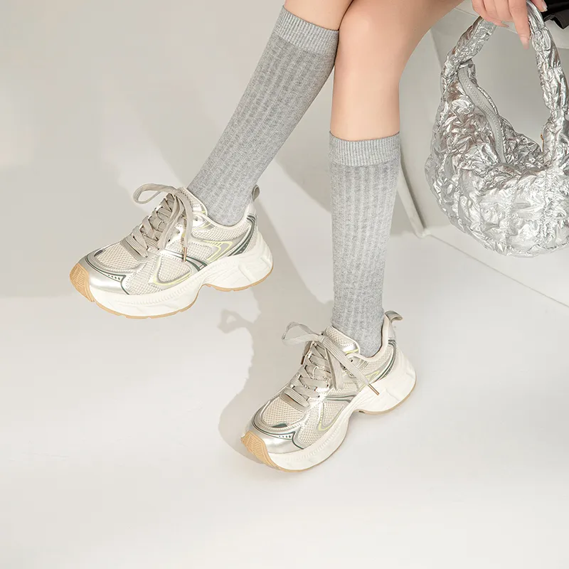 FIVE PLUS Anti Slip Wear Resistant Low Top Chunky Sneakers Women's-12