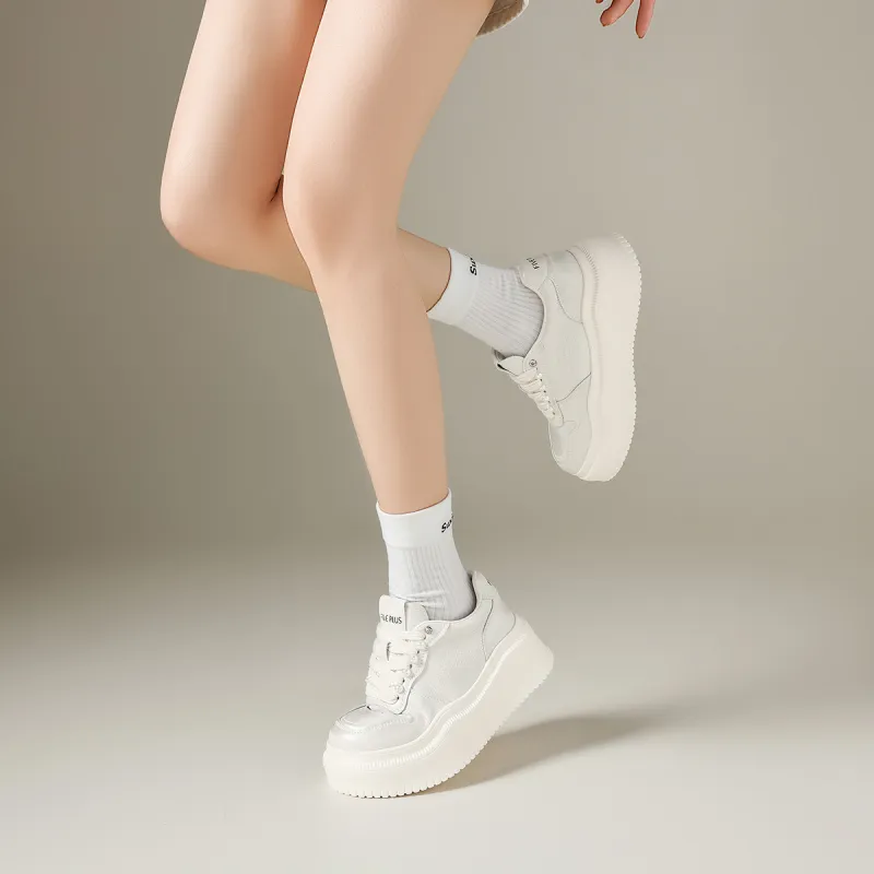 FIVE PLUS Anti Slip Wear Resistant Low Top Skateboard Shoes Women's Silver-4