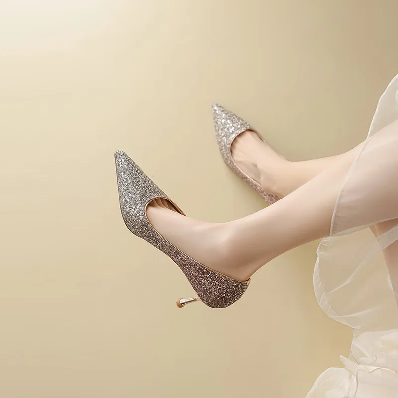 FIVE PLUS Slim Heel High Heels 7.5cm Women's-5