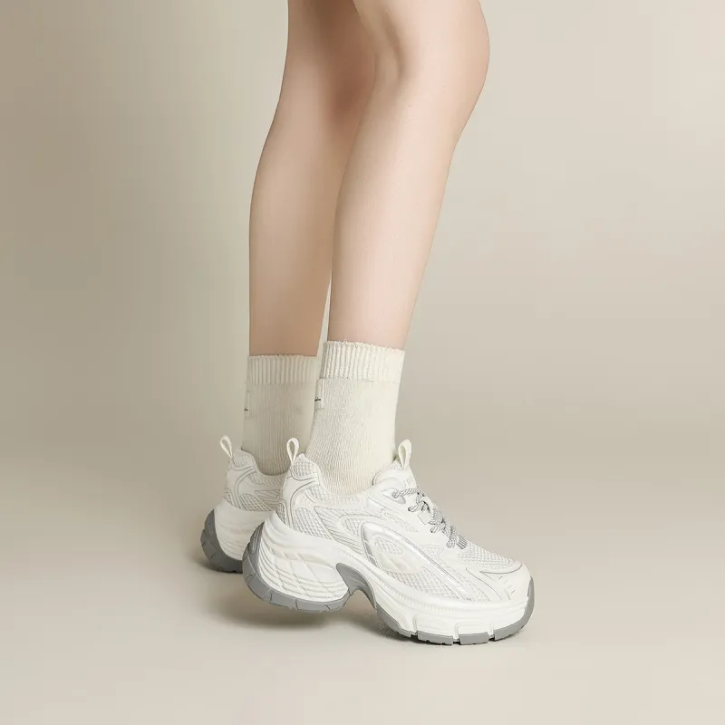 FIVE PLUS Anti Slip Wear Resistant Low Top Chunky Sneakers Women's-10