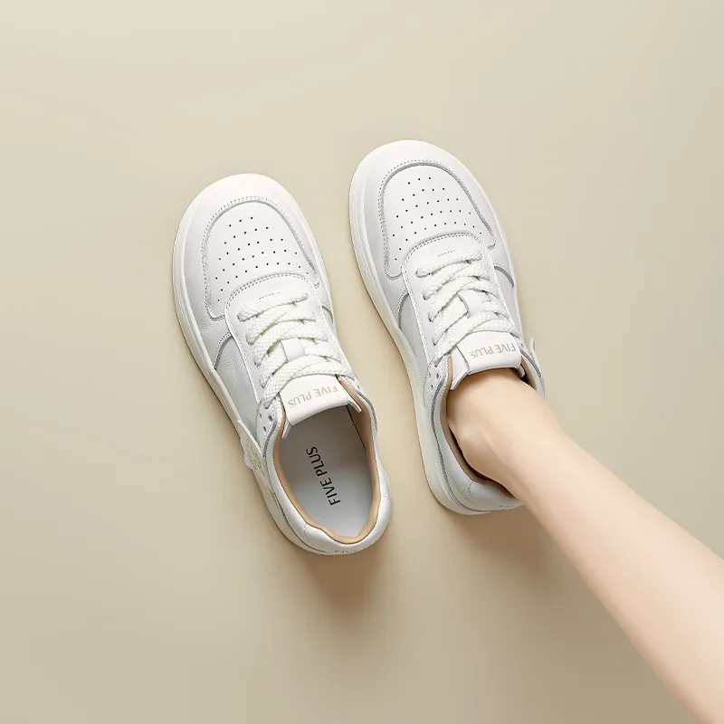 FIVE PLUS Low Top Skateboard Shoes Women's Apricot-4