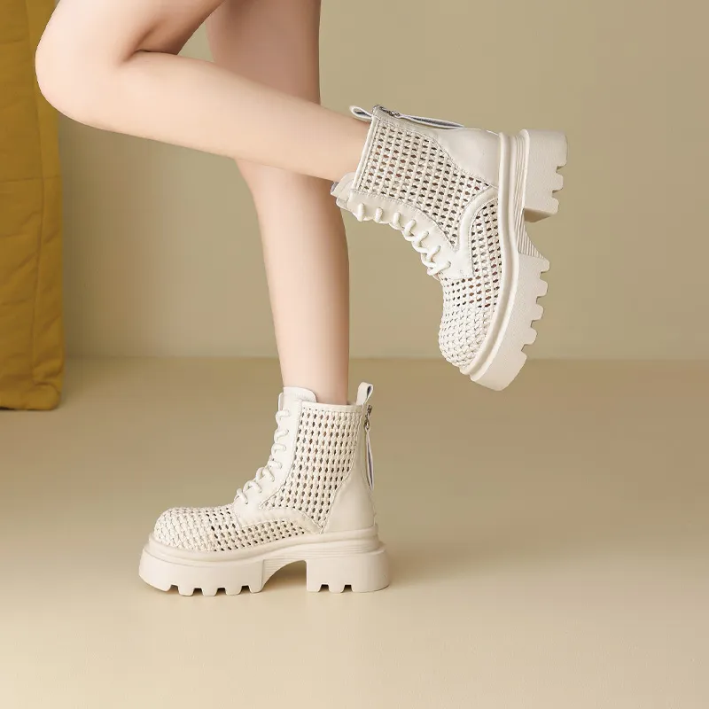 FIVE PLUS Ankle Boots 6.5cm Women's-5