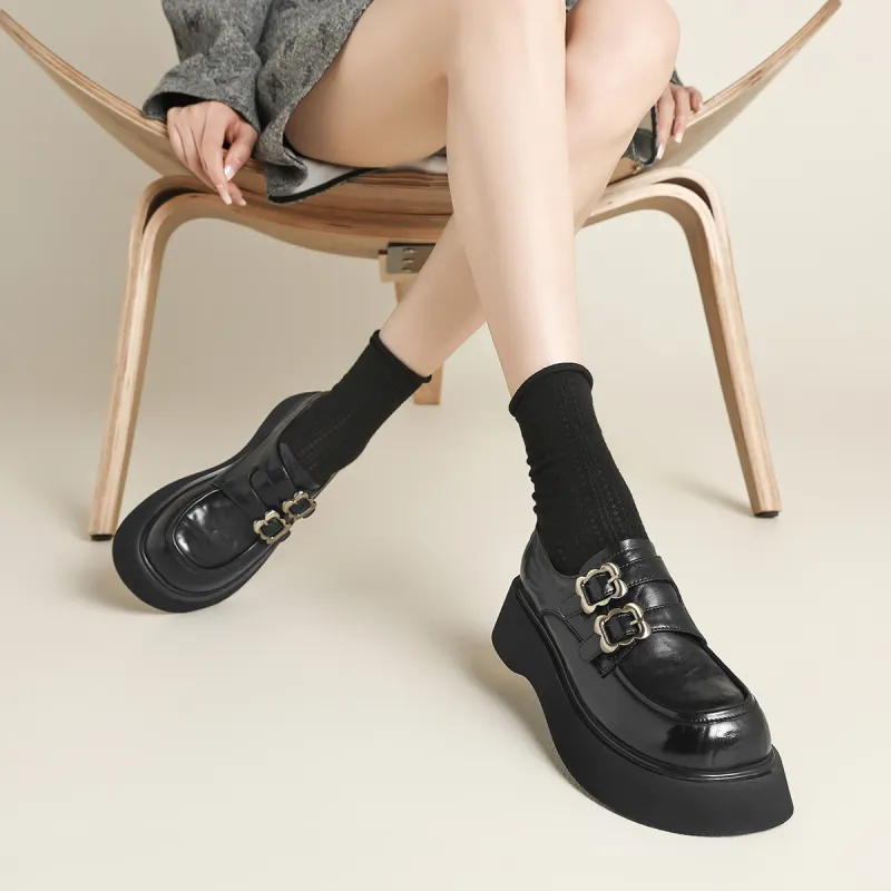 FIVE PLUS Loafers Women's Black-4