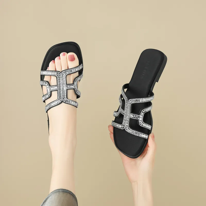 FIVE PLUS Abrasion Resistant Slip Resistant Slide Slippers Women's-10