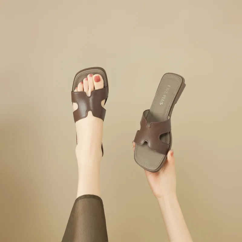 FIVE PLUS Slip Resistant Abrasion Resistant Slide Slippers Women's-10