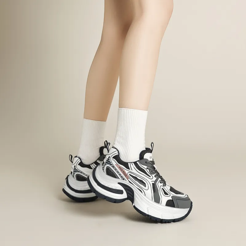 FIVE PLUS Anti Slip Wear Resistant Low Top Chunky Sneakers Women's-11