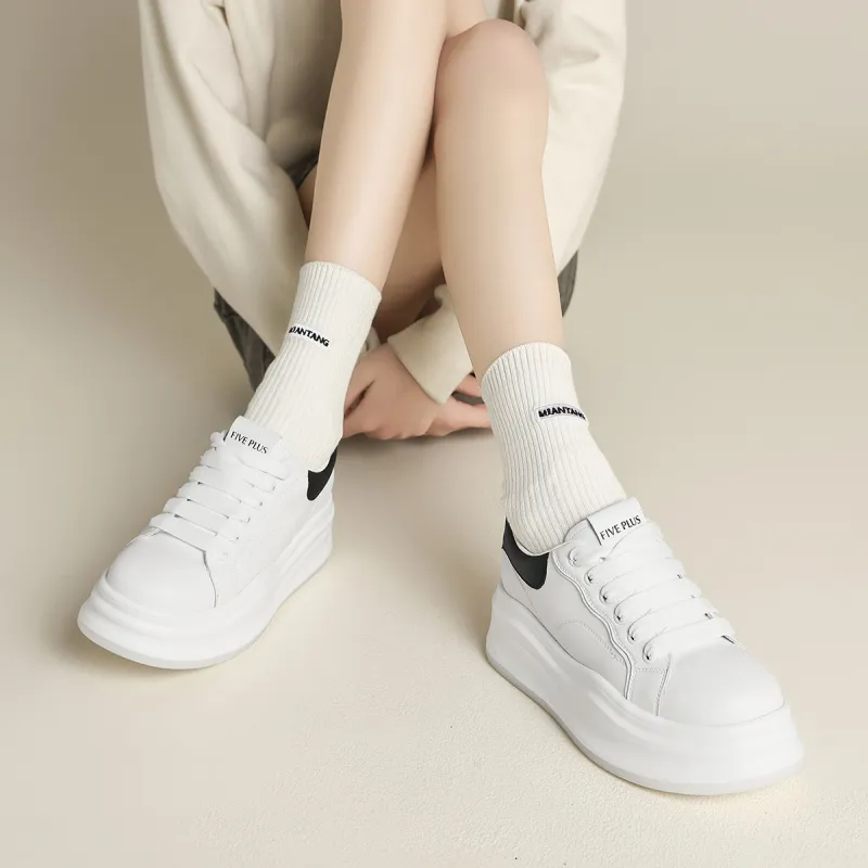 FIVE PLUS Anti Slip Wear Resistant Low Top Skateboard Shoes Women's Black-1