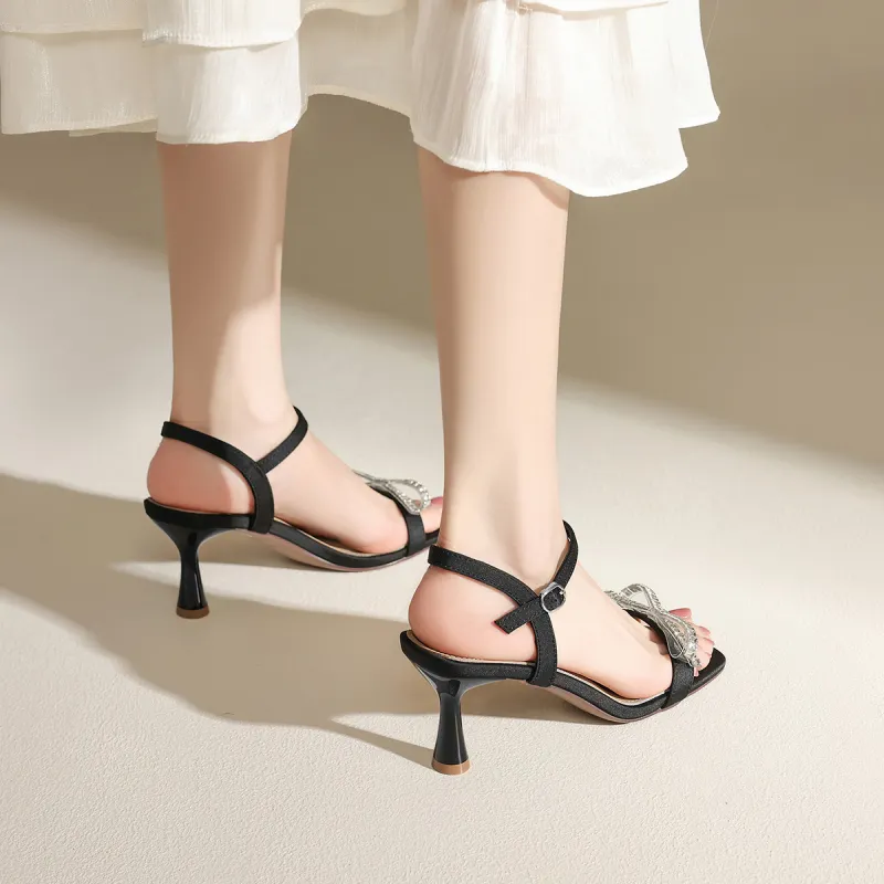 FIVE PLUS One Strap Sandals Women's Black-4
