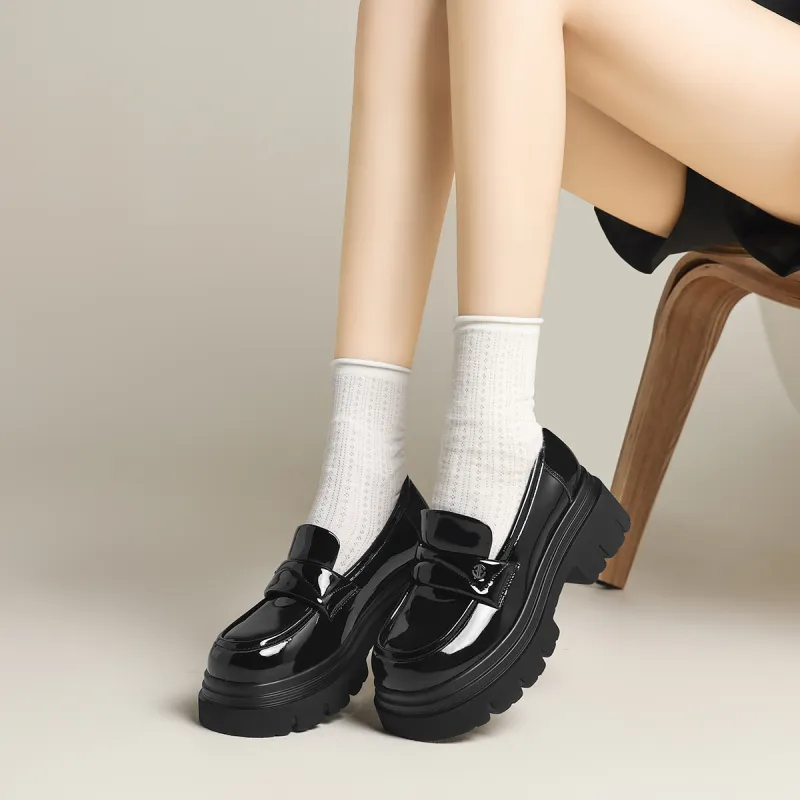 FIVE PLUS Loafers Women's Black-2