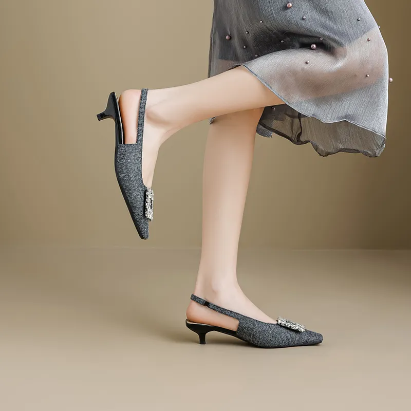 FIVE PLUS Casual Single Shoes Women's Gray-4