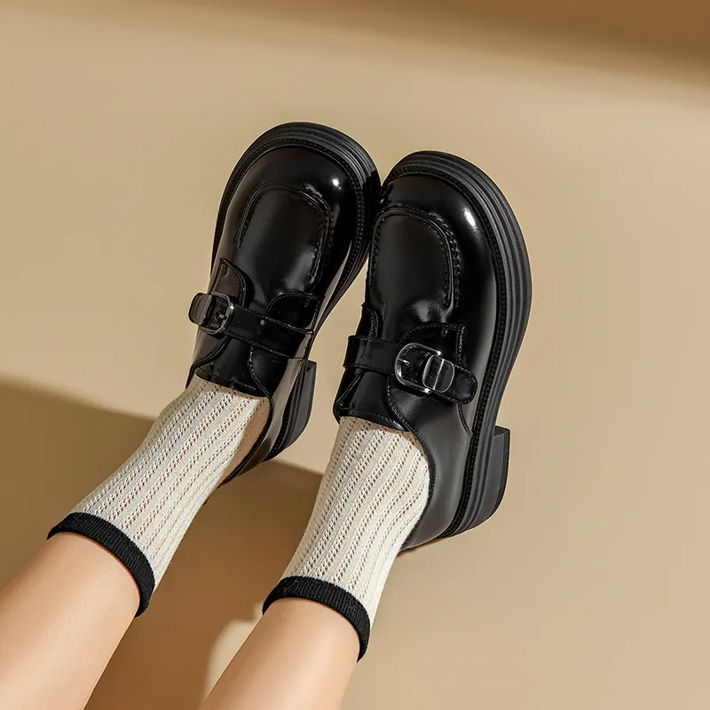 FIVE PLUS Loafers Women's Black-5