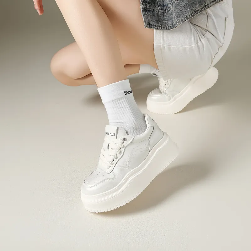 FIVE PLUS Anti Slip Wear Resistant Low Top Skateboard Shoes Women's Silver-5