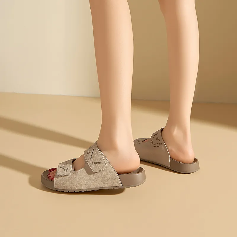 FIVE PLUS Slip Resistant Abrasion Resistant Slide Slippers Women's-11
