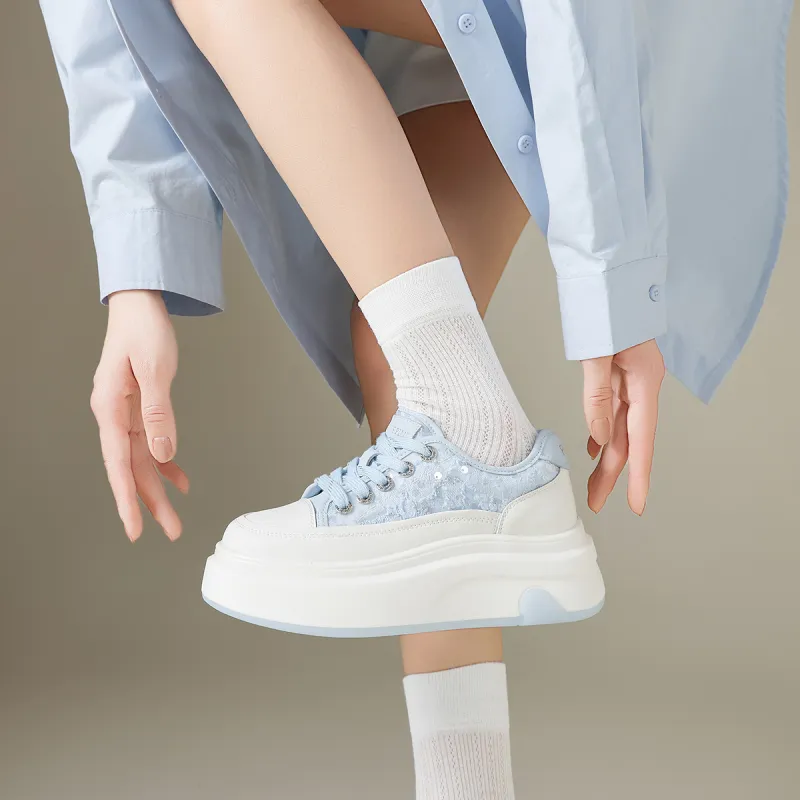 FIVE PLUS Anti Slip Wear Resistant Low Top Skateboard Shoes Women's-3