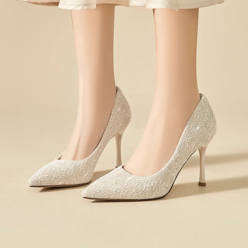 FIVE PLUS Slim Heel High Heels Women's-10