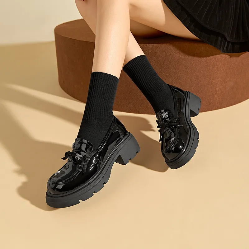 FIVE PLUS Loafers Women's Black-5