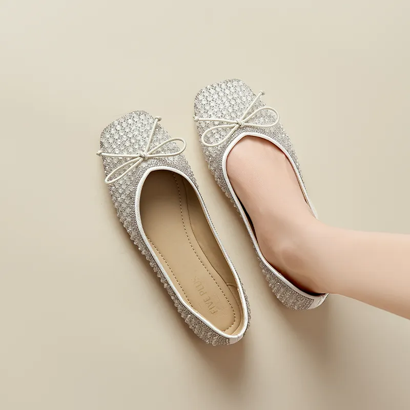 FIVE PLUS Casual Single Shoes 1.5cm Women's Beige-5