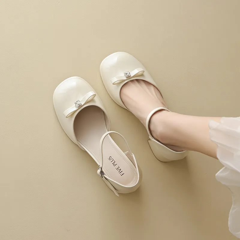 FIVE PLUS Chunky Heel High Heels Women's-5