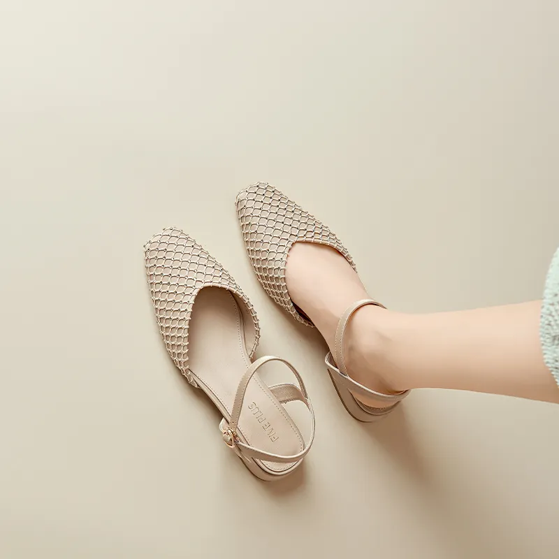 FIVE PLUS High Heels Women's Beige/Apricot-11