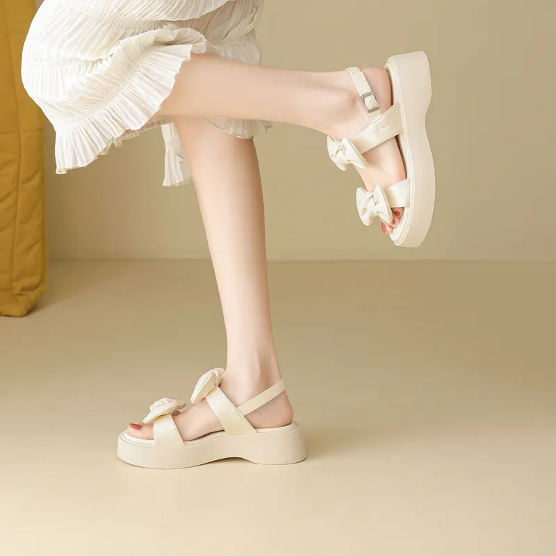 FIVE PLUS One Strap Sandals Women's Beige-6