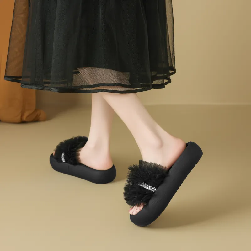 FIVE PLUS Slip Resistant Abrasion Resistant Slide Slippers Women's-11