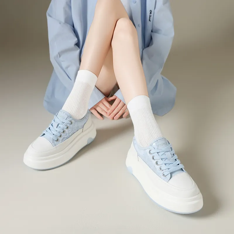 FIVE PLUS Anti Slip Wear Resistant Low Top Skateboard Shoes Women's-4
