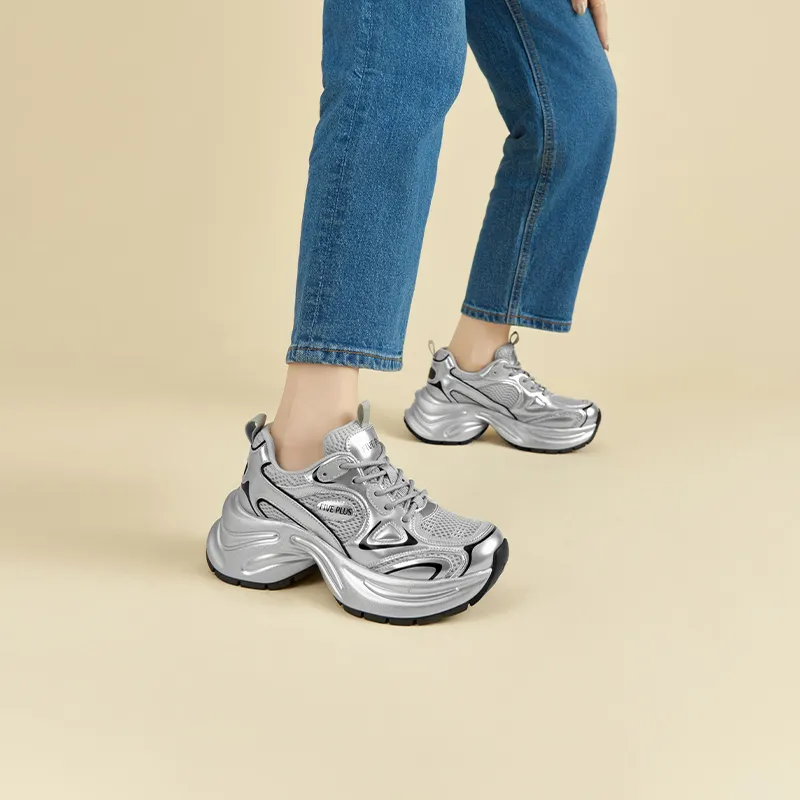 FIVE PLUS Anti-Slip Wear-Resistant Low-Top Chunky Sneakers Women's-8