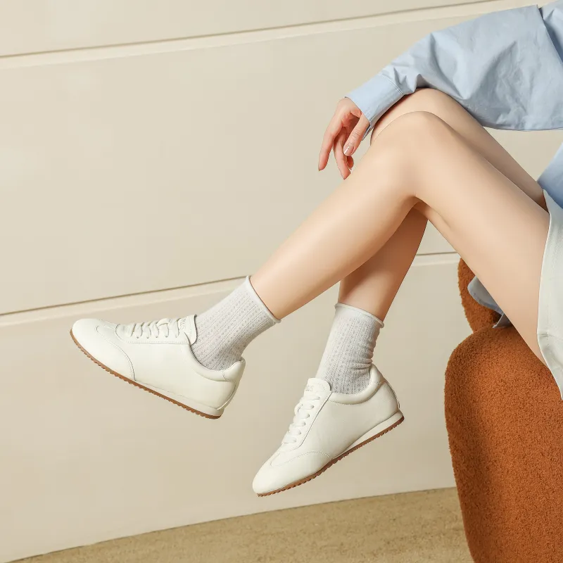 FIVE PLUS Anti Slip Wear Resistant Low Top Casual Shoes Women's Ecru-2