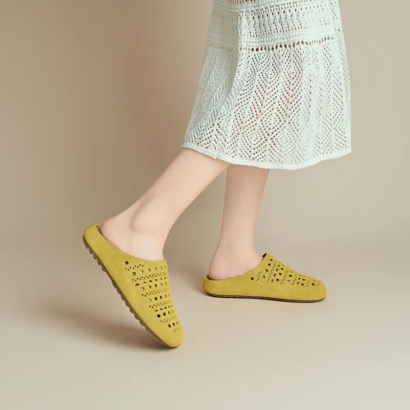 FIVE PLUS Rubber Sole Wrap toe Slippers Women's-6