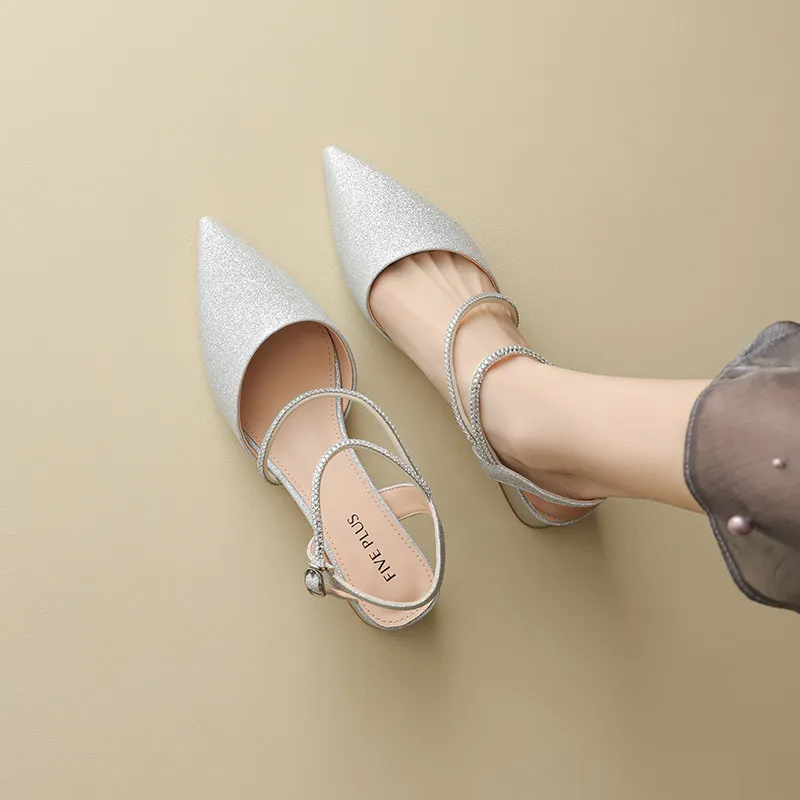 FIVE PLUS Chunky Heel High Heels 4.5cm Women's-3