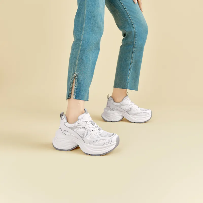 FIVE PLUS Anti-Slip Wear-Resistant Low-Top Chunky Sneakers Women's-3