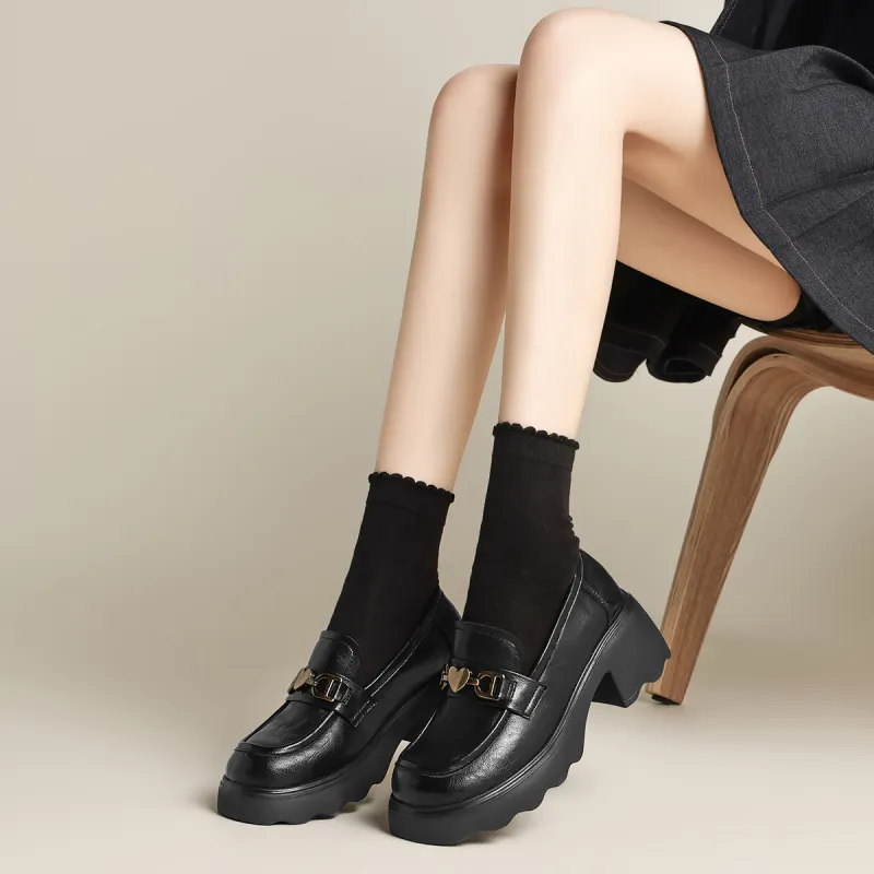 FIVE PLUS Loafers Women's Black-4