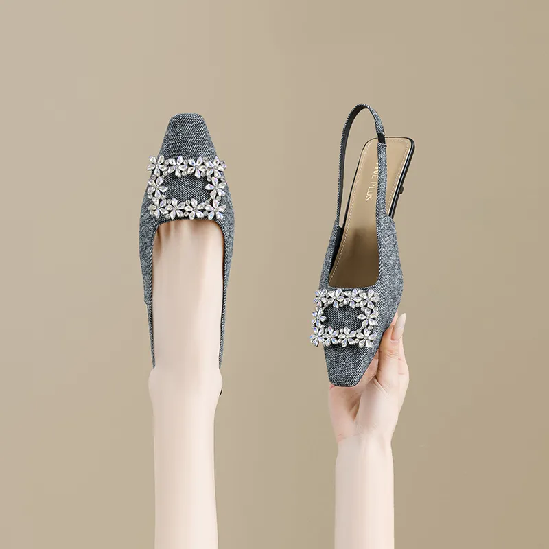 FIVE PLUS Casual Single Shoes Women's Gray-3