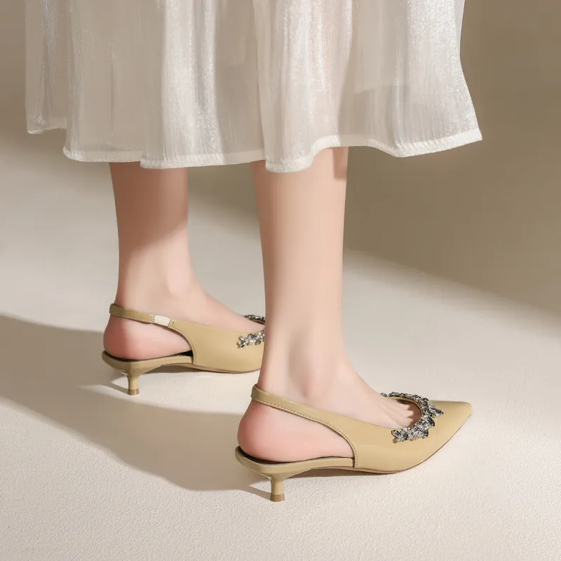 FIVE PLUS High Heels Women's Beige-11
