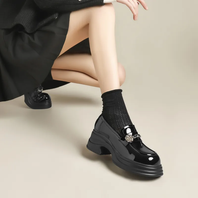 FIVE PLUS Loafers Women's Black-5