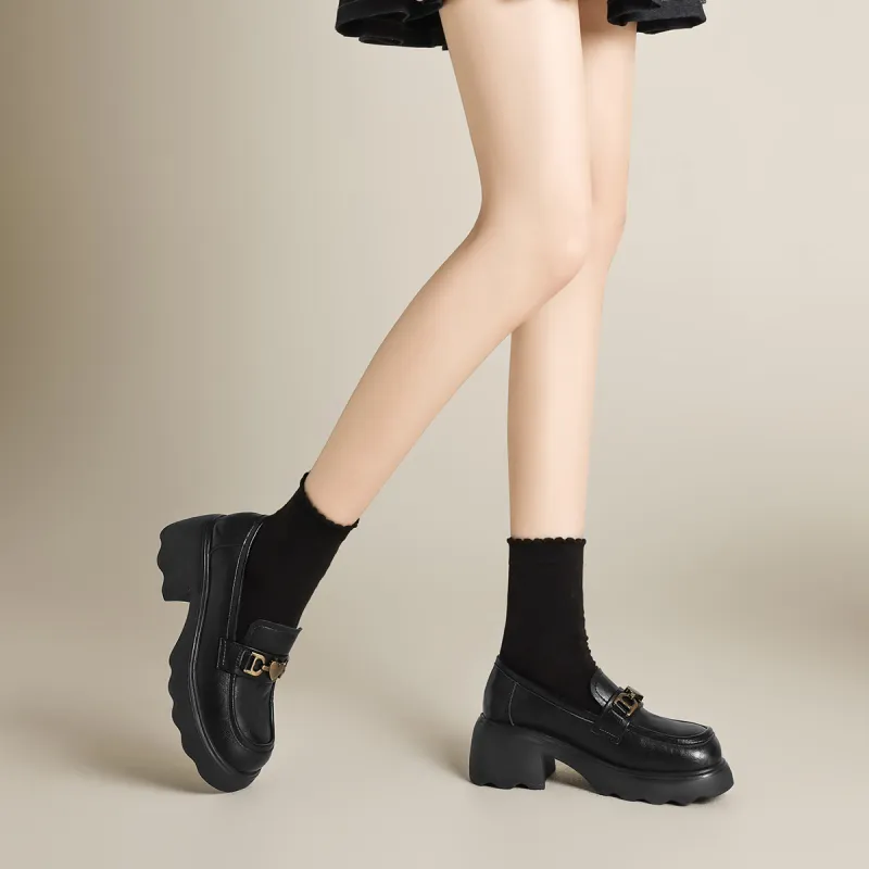 FIVE PLUS Loafers Women's Black-5