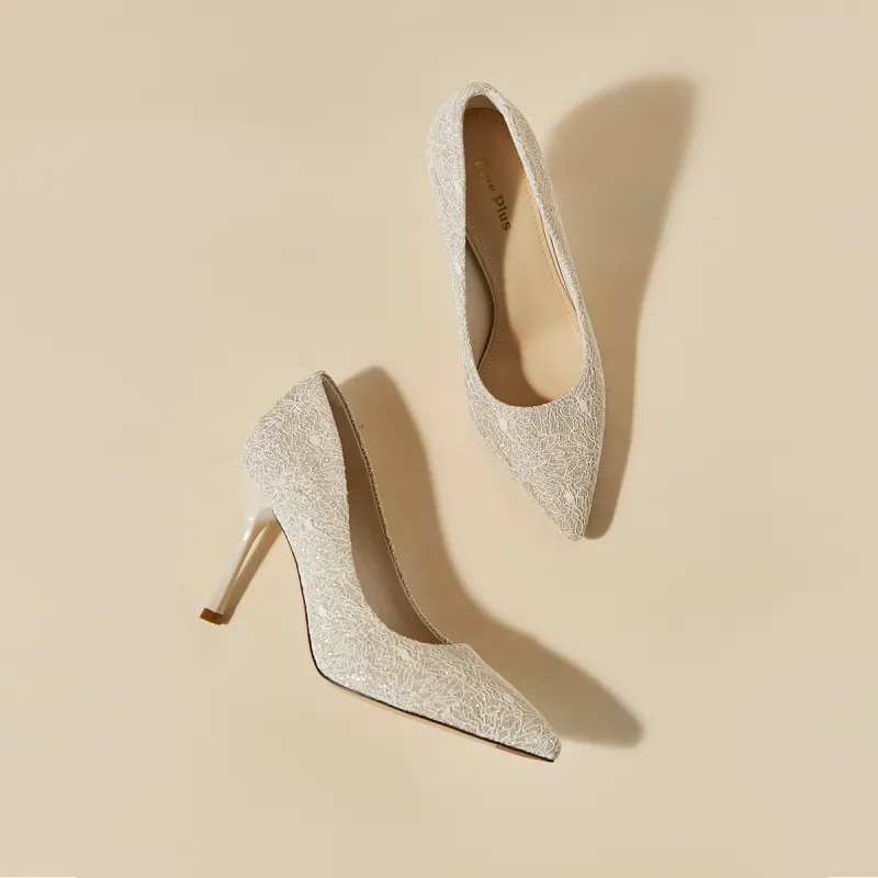 FIVE PLUS Slim Heel High Heels Women's-12