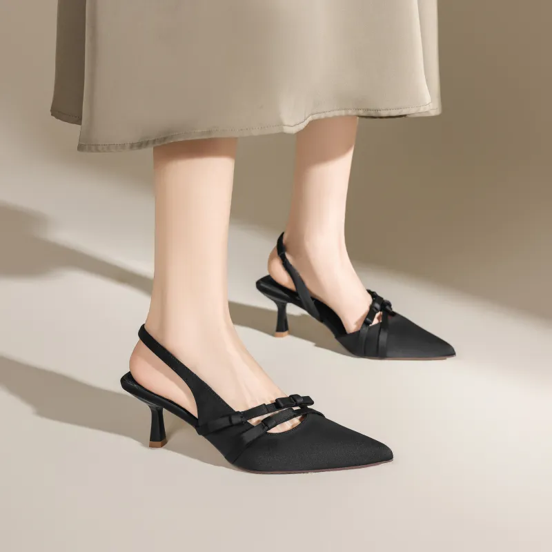 FIVE PLUS Slim Heel High Heels Women's-4