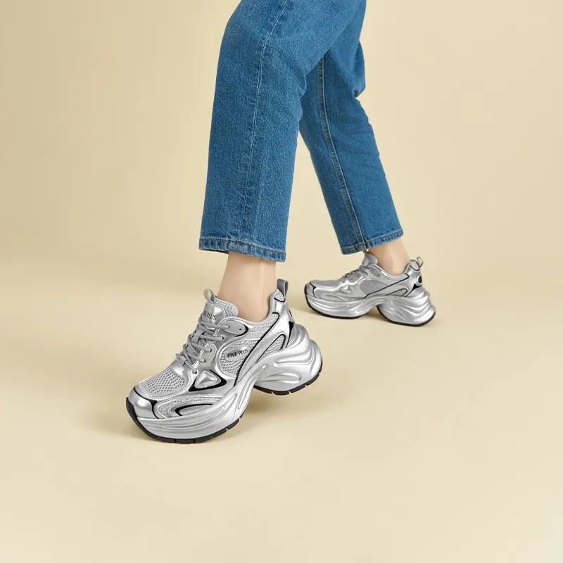 FIVE PLUS Anti-Slip Wear-Resistant Low-Top Chunky Sneakers Women's-9