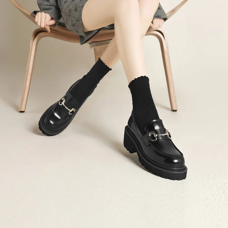 FIVE PLUS Loafers Women's Black-4