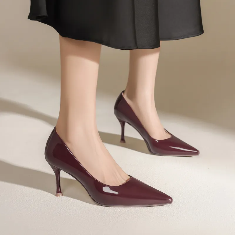 FIVE PLUS Slim Heel High Heels Women's-11