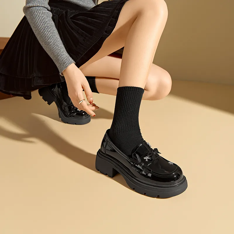 FIVE PLUS Loafers Women's Black-4