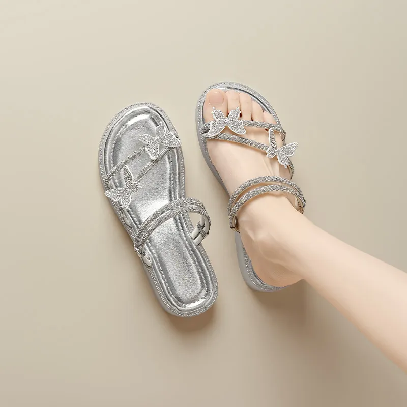 FIVE PLUS Rubber Sole Quiet Slide Slippers Women's-3
