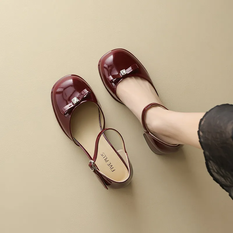 FIVE PLUS Chunky Heel High Heels Women's-11