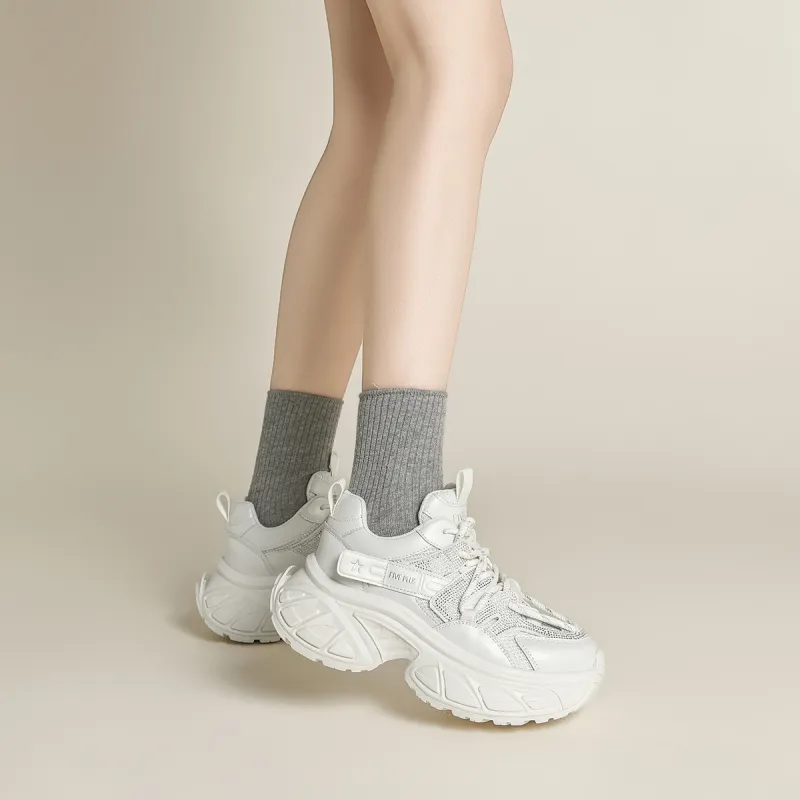 FIVE PLUS Anti Slip Wear Resistant Low Top Chunky Sneakers Women's-10
