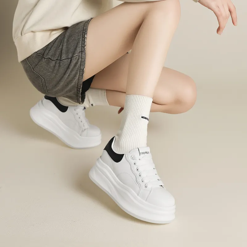 FIVE PLUS Anti Slip Wear Resistant Low Top Skateboard Shoes Women's Black-3
