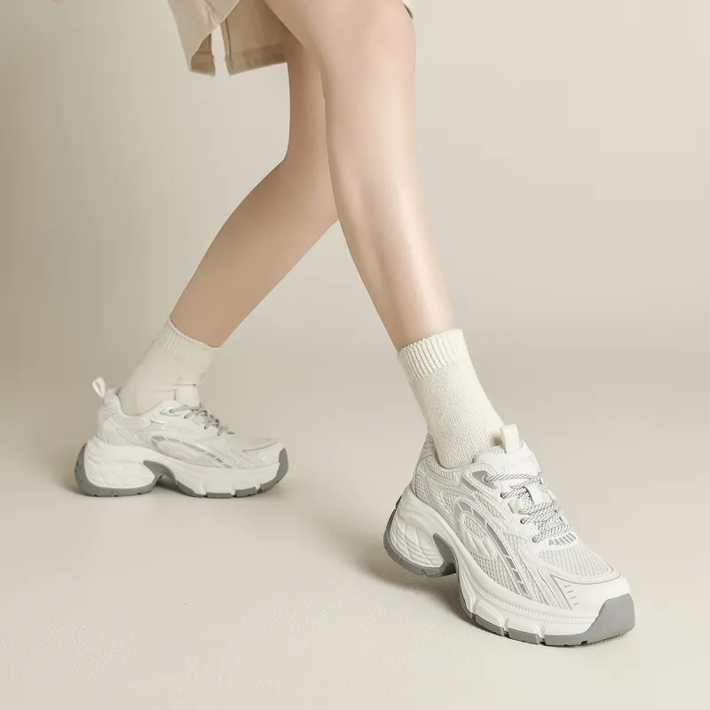 FIVE PLUS Anti Slip Wear Resistant Low Top Chunky Sneakers Women's-8