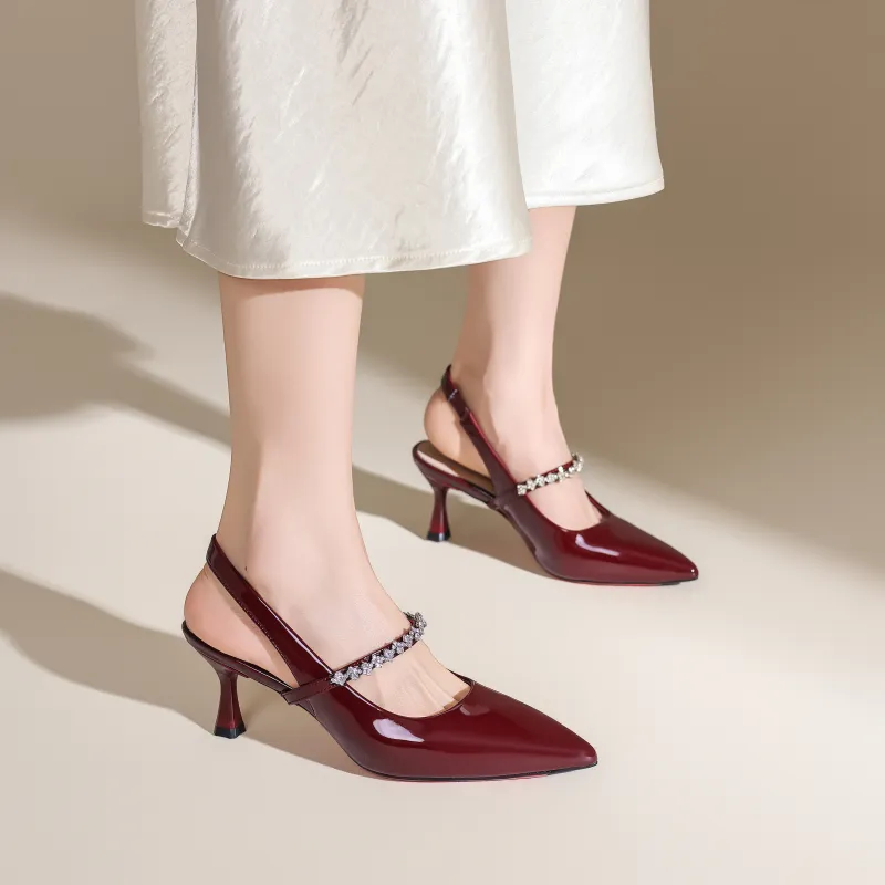 FIVE PLUS Slim Heel High Heels Women's-9