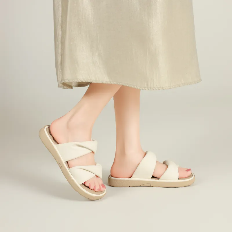 FIVE PLUS Slip Resistant Abrasion Resistant Slide Slippers Women's-10
